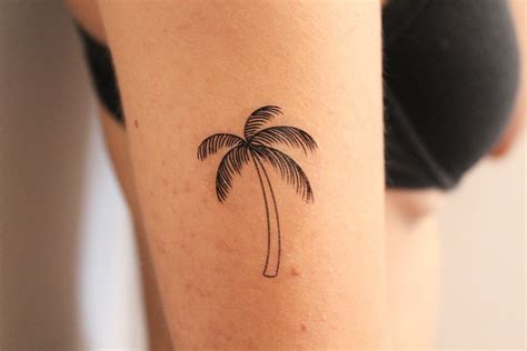 Tatuaje palmera minimalista